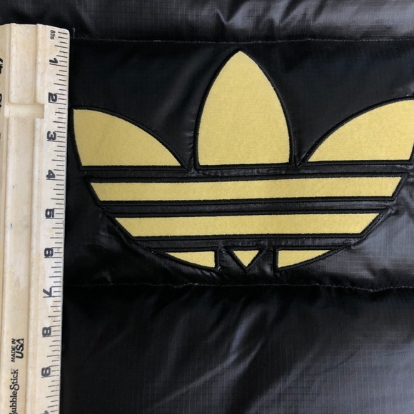 Vintage Men Adidas Trefoil Spell Out Black Vest L - Picture 8 of 8